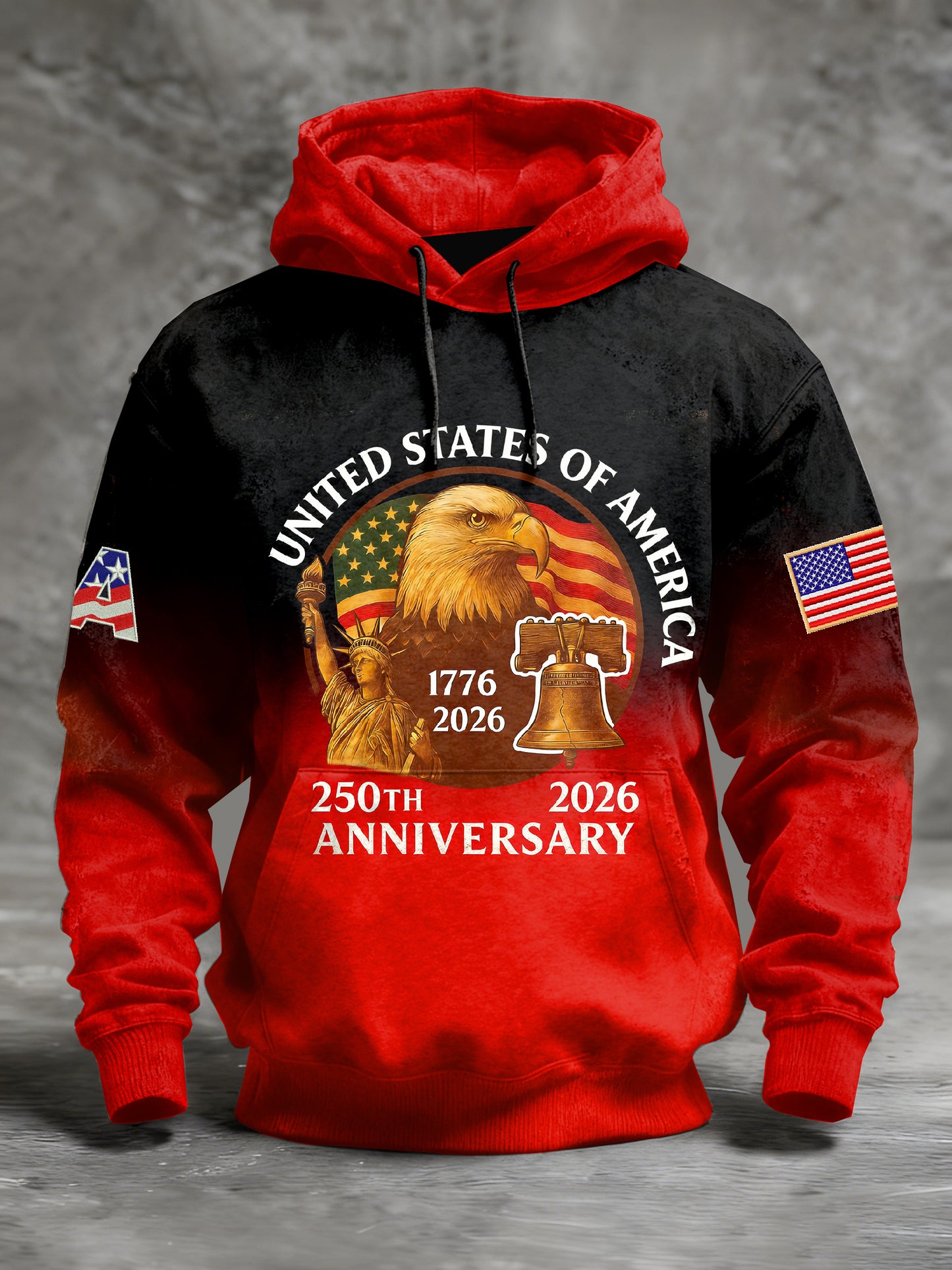 Retro 250th Anniversary Printed Sweatshirt For Men
