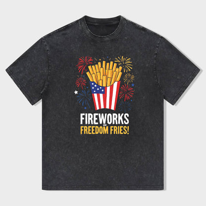 Fireworks Freedom Fries! Patriotic 4th of July T-Shirt