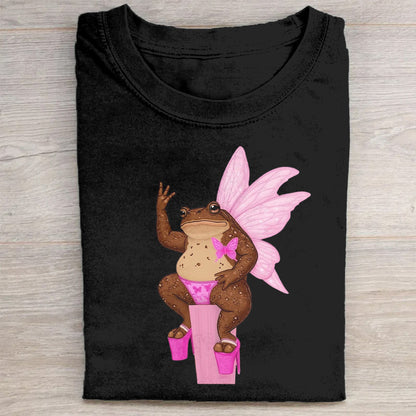 Cute Frog Fairy Graphic T-Shirt
