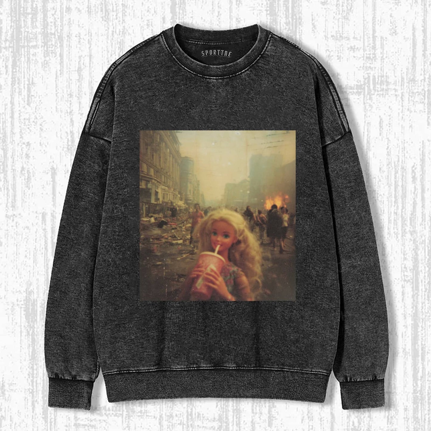 BARBIE WITH A DRINK SHORT SLEEVED T-SHIRT