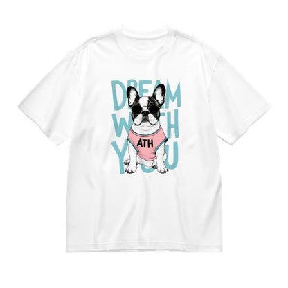 Dream With You Cute Dog Graphic T-Shirt