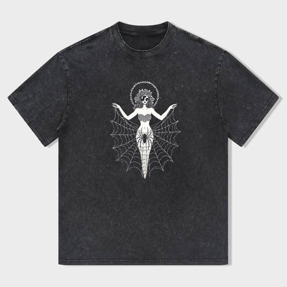 Spiderweb Mermaid Graphic T-Shirt