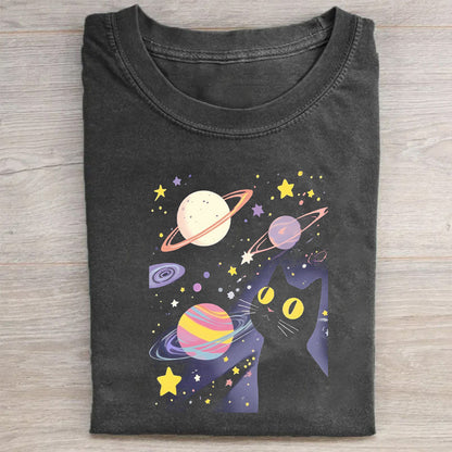Space Cat Graphic T-Shirt