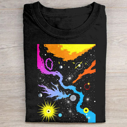 Colorful Galaxy Print Unisex T-Shirt