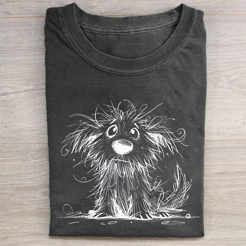 Cute Dog Graphic Design T-Shirt