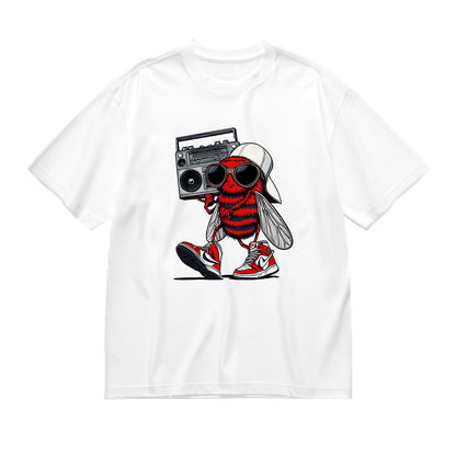 Cute Bee with Boombox Graphic T-Shirt