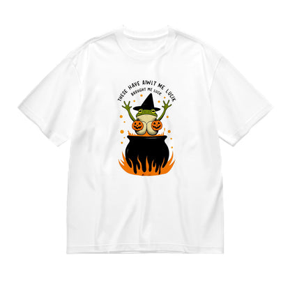 Halloween Witch Cauldron Graphic T-Shirt