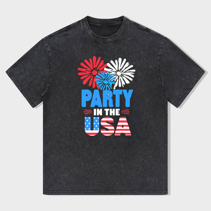 Party in the USA Fireworks Graphic T-Shirt