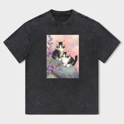 Cute Kittens Graphic Print Unisex T-Shirt