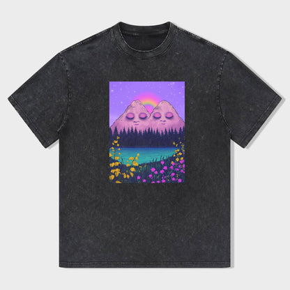 Dreamy Mountain Landscape Graphic T-Shirt