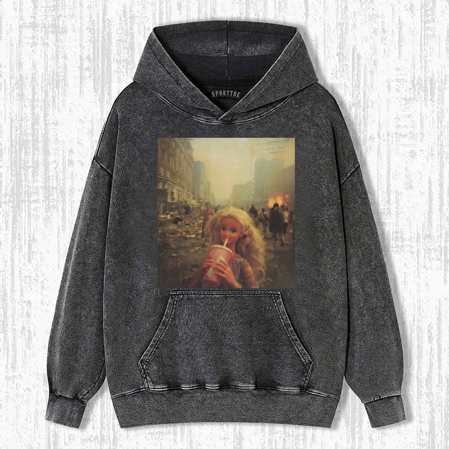 BARBIE WITH A DRINK SHORT SLEEVED T-SHIRT