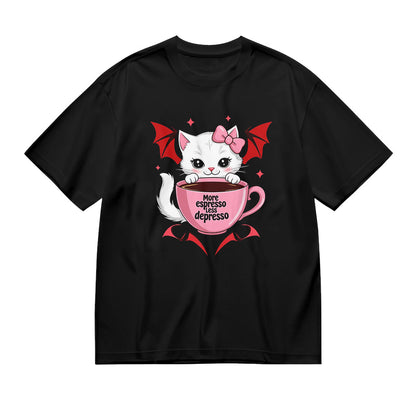 Cute Cat in Teacup Graphic T-Shirt