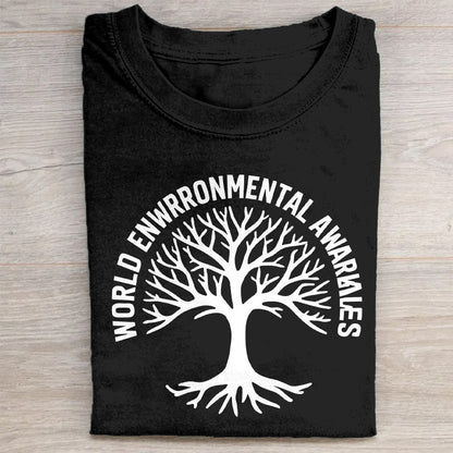 World Environmental Awareness Tree Graphic T-Shirt