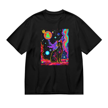 Psychedelic Cat Graphic T-Shirt