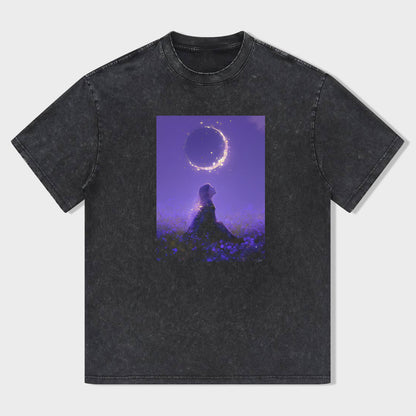 Eclipse Dream Graphic Print Women's Fashion Casual T-Shirt