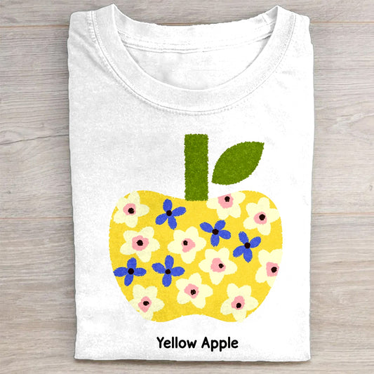 Yellow Apple Graphic T-Shirt