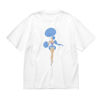 Blue Afro Woman Graphic T-Shirt