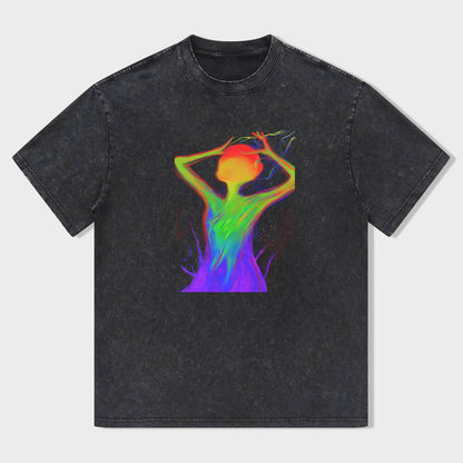 Colorful Abstract Art Graphic T-Shirt