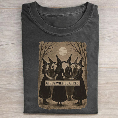 Halloween Girls Will Be Girls Witch Unisex T-shirt