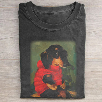PUPPY IN A PUFFER T-SHIRT