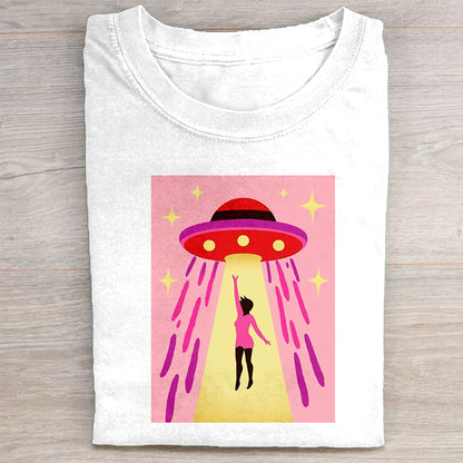 UFO Alien Abduction Women's Graphic T-Shirt