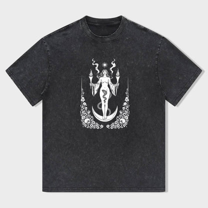 T-Shirt with Intricate Anchor and Mermaid Design for Men Women Unisex Graphic Tee