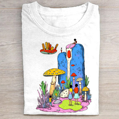 Colorful Fantasy Forest Graphic T-Shirt