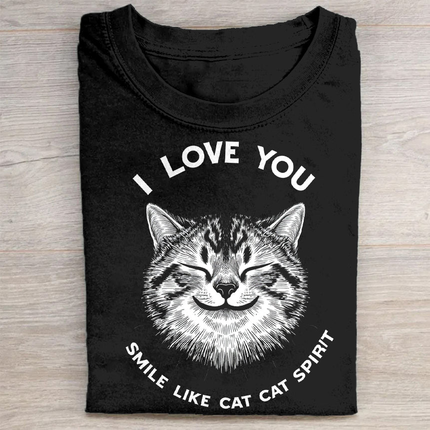 I Love You Smile Like Cat Spirit Graphic T-Shirt