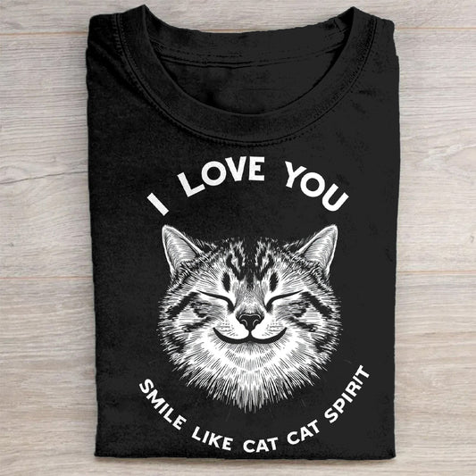 I Love You Smile Like Cat Spirit Graphic T-Shirt