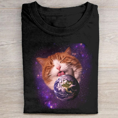 Galaxy Cat Graphic T-Shirt