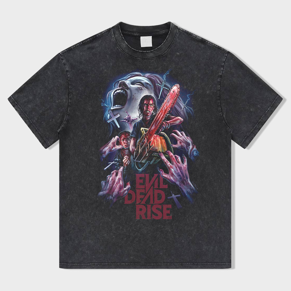 Chainsaw Survival Acid Wash T-Shirt - heygraff