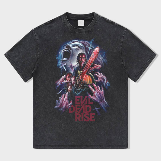Chainsaw Survival Acid Wash T-Shirt - heygraff