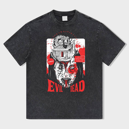 Terror Labyrinth - Night of Evil Acid Wash T-Shirt - heygraff