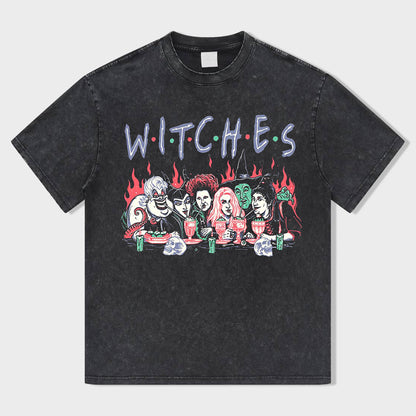 Magic Witch Party Acid Wash T-Shirt - heygraff