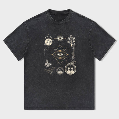 Mystical Eye Design Graphic Tee for Men Women Unisex Cotton T-Shirt