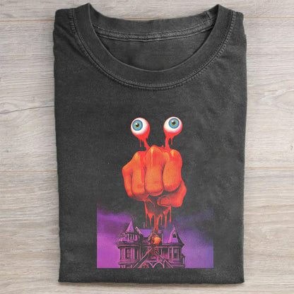 Finger Eyes Graphic Tee for Men Women Unisex Casual Short Sleeve T-Shirt