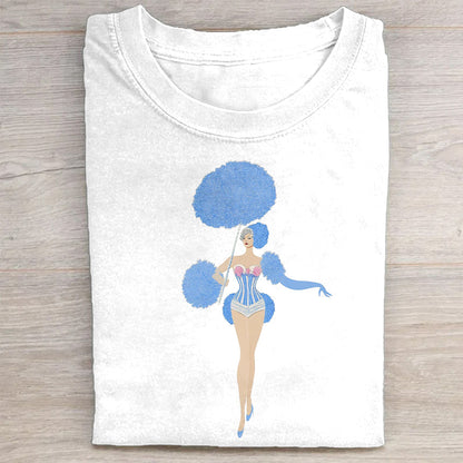 Blue Afro Woman Graphic T-Shirt