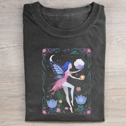 Fairy Garden Print Women's Graphic T-Shirt