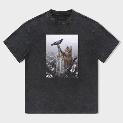 Cat Climbing Empire State Building T-Shirt