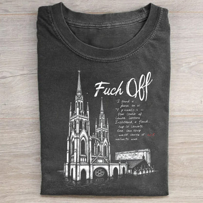 Vintage Gothic Cathedral Graphic T-Shirt