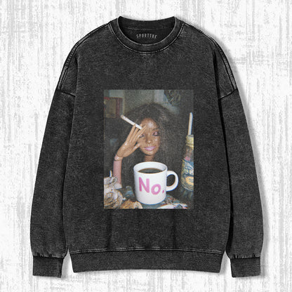 RETRO SMOKING AFRO BLACK BARBIEGIRL T-SHIRT