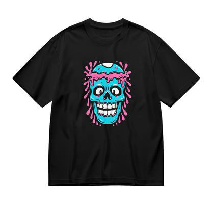 Blue Skull Graphic T-Shirt