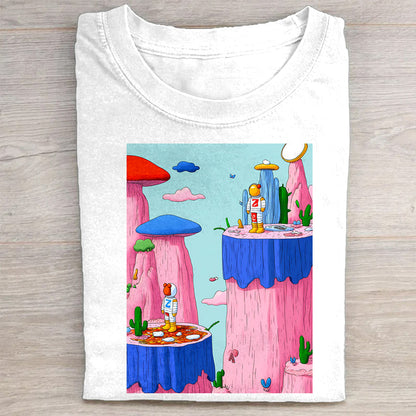 Colorful Fantasy Landscape Graphic T-Shirt