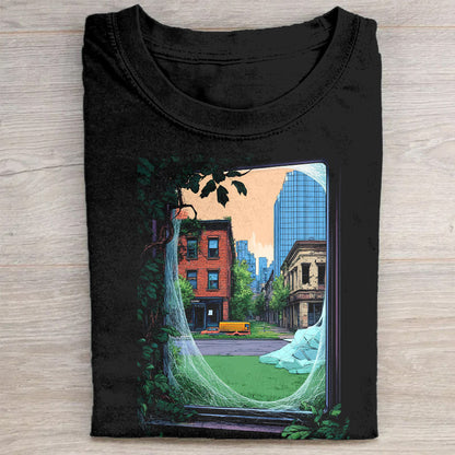 Urban Window View Graphic T-Shirt