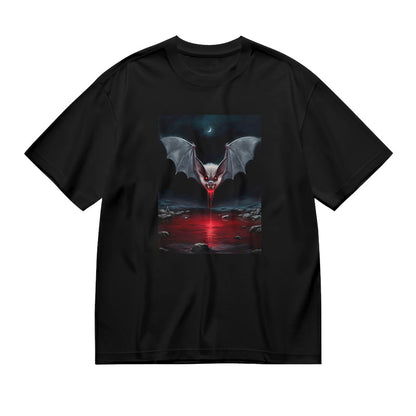 Bat Wings with Red Stream Graphic T-Shirt