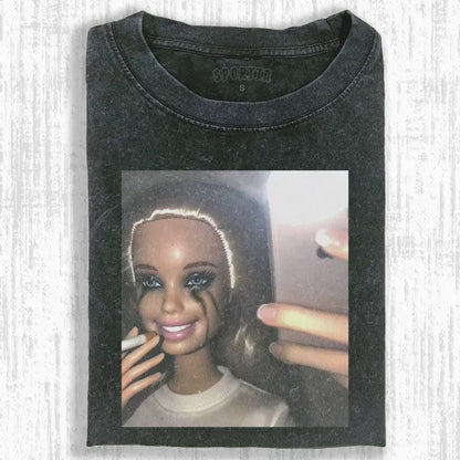 BLACK BARBIEGIRL MEME T-SHIRT