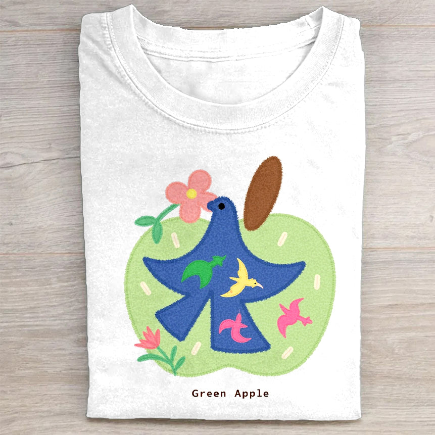 Green Apple Graphic T-Shirt