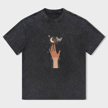 Moon and Stars Night Sky Graphic T-Shirt