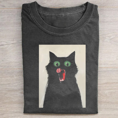 Black Cat Graphic T-Shirt