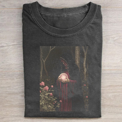 Vintage Graphic T-Shirt with Artistic Forest Design for Men Women